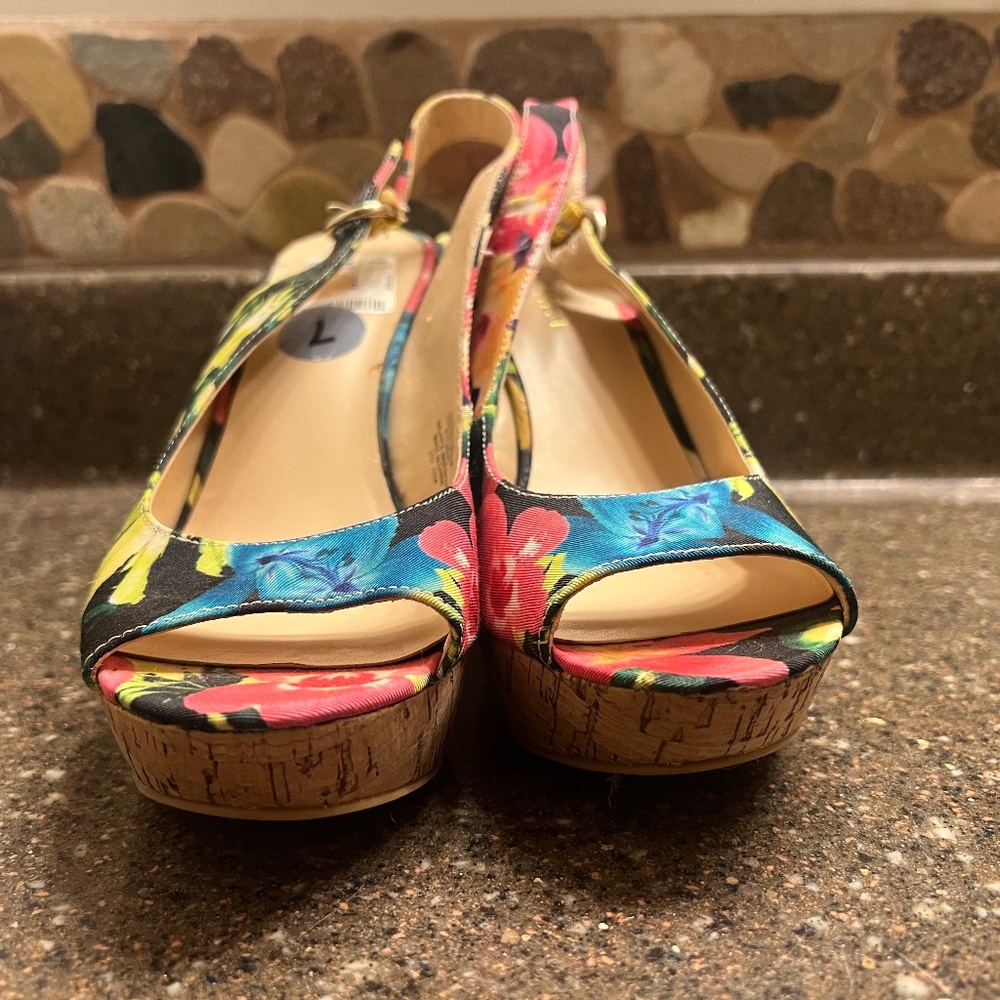 Nine West floral high heels